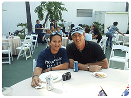 Patrick and his wife at a company picnic in Long Beach CA